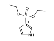 N-(diethoxyphosphoryl)imidazolium ion结构式