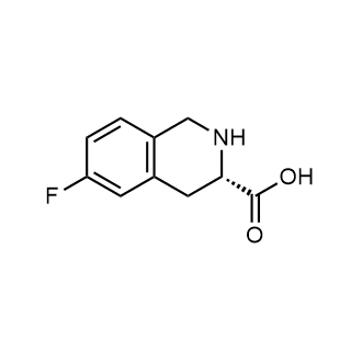 (S)-6-氟-1,2,3,4-四氢异喹啉-3-羧酸结构式