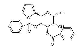 (2S,3R,4R,5R,6S)-2-(furan-2-yl)-5,6-dihydroxytetrahydro-2H-pyran-3,4-diyl dibenzoate Structure