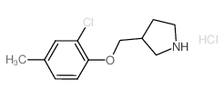 2-Chloro-4-methylphenyl 3-pyrrolidinylmethyl-ether hydrochloride Structure