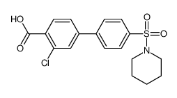 2-chloro-4-(4-piperidin-1-ylsulfonylphenyl)benzoic acid结构式