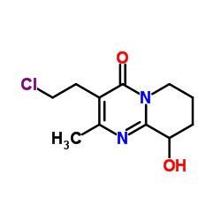 3-(2-氯乙基)-6,7,8,9-四氢-9-羟基-2-甲基-4H-吡啶并[1,2-a]嘧啶-4-酮结构式