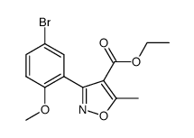 ethyl 3-(5-bromo-2-methoxyphenyl)-5-methylisoxazole-4-carboxylate Structure