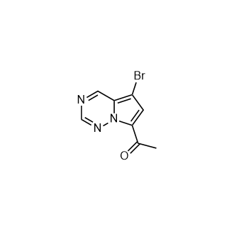 1-(5-溴吡咯并[2,1-f][1,2,4]三嗪-7-基)乙酮结构式