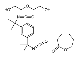 1,3-bis(2-isocyanatopropan-2-yl)benzene,2-(2-hydroxyethoxy)ethanol,oxepan-2-one Structure