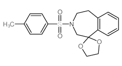 3'-(4-methylphenyl)sulfonylspiro[1,3-dioxolane-2,5'-2,4-dihydro-1H-3-benzazepine]结构式