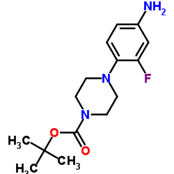 4-(4-Boc-哌嗪-1-基)-3-氟苯胺结构式