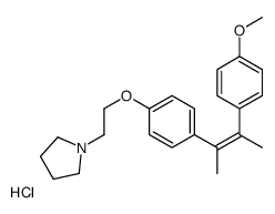 1-[2-[4-[(E)-3-(4-methoxyphenyl)but-2-en-2-yl]phenoxy]ethyl]pyrrolidine,hydrochloride Structure