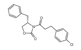 (4S)-4-Chloro-[3-oxo-3-[2-oxo-4-(phenylmethyl)-3-oxazolidinyl]propyl]benzene结构式