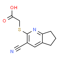 [(3-Cyano-6,7-dihydro-5H-cyclopenta[b]pyridin-2-yl)sulfanyl]acetic acid structure