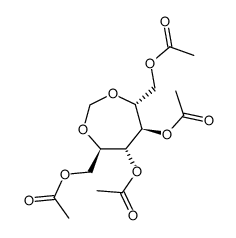 O1,O3,O4,O6-tetraacetyl-O2,O5-methanediyl-D-mannitol结构式