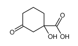 Cyclohexanecarboxylic acid, 1-hydroxy-3-oxo-, (R)- (9CI) Structure