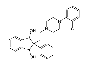 2-[2-[4-(o-Chlorophenyl)-1-piperazinyl]ethyl]-2-phenyl-1,3-indanediol结构式