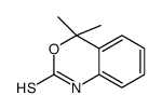 1,4-Dihydro-4,4-dimethyl-2H-3,1-benzoxazine-2-thione结构式