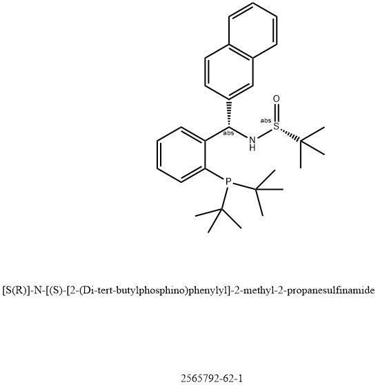 [S(R)]-N-[(S)-[2-(二叔丁基膦)苯基](2-萘基)甲基]-2-叔丁基亚磺酰胺图片