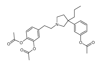 4-(2-(3-(m-Hydroxyphenyl)-3-propyl-1-pyrrolidinyl)ethyl)pyrocatechol t riacetate结构式