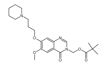 6-methoxy-7-(3-piperidinopropoxy)-3-((pivaloyloxy)methyl)-3,4-dihydroquinazolin-4-one Structure