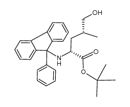 α-tert-butyl (2R,4R)-5-hydroxy-4-methyl-2-N-(9-(9-phenylfluorenyl)amino)pentanoate Structure