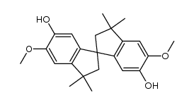 5,5'-dimethoxy-3,3,3',3'-tetramethyl-2,3,2',3'-tetrahydro-[1,1']spirobiindene-6,6'-diol结构式