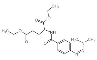 Glutamic acid, N-(p-(3,3-dimethyltriazeno)benzoyl)-, diethyl ester, DL-结构式