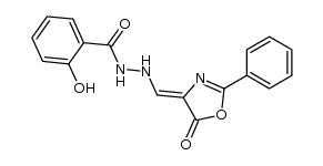 4-salicyloylhydrazinomethylene-2-phenyloxazol-5(4H)-one结构式