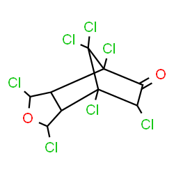 1,3,4,6,7,8,8-Heptachloro-1,3a,4,6,7,7a-hexahydro-4,7-methanoisobenzofuran-5(3H)-one Structure