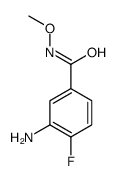 3-amino-4-fluoro-N-methoxybenzamide结构式