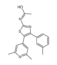 N-[5-(2,6-dimethylpyridin-4-yl)-4-(3-methylphenyl)-1,3-thiazol-2-yl]acetamide Structure