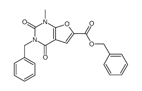 3-Benzyl-1-methyl-2,4-dioxo-1,2,3,4-tetrahydro-furo[2,3-d]pyrimidine-6-carboxylic acid benzyl ester结构式