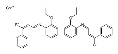 cobalt(2+),3-(2-ethoxyphenyl)imino-1-phenylprop-1-ene-1-thiolate Structure