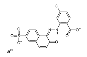 strontium,4-chloro-2-[(2Z)-2-(2-oxo-6-sulfonatonaphthalen-1-ylidene)hydrazinyl]benzoate结构式