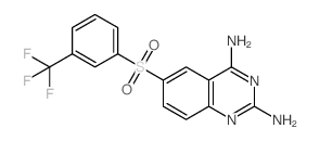 2,4-Quinazolinediamine,6-[[3-(trifluoromethyl)phenyl]sulfonyl]- structure