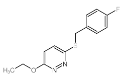 3-ethoxy-6-[(4-fluorophenyl)methylsulfanyl]pyridazine结构式