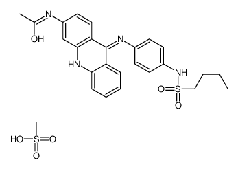 N-[9-[4-(butylsulfonylamino)phenyl]imino-10H-acridin-10-ium-3-yl]acetamide,methanesulfonate结构式