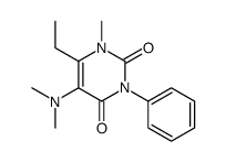 5-(Dimethylamino)-6-ethyl-1-methyl-3-phenyluracil Structure