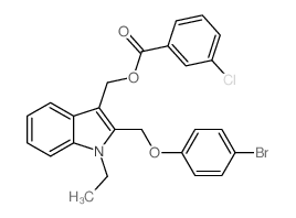 [2-[(4-bromophenoxy)methyl]-1-ethyl-indol-3-yl]methyl 3-chlorobenzoate picture