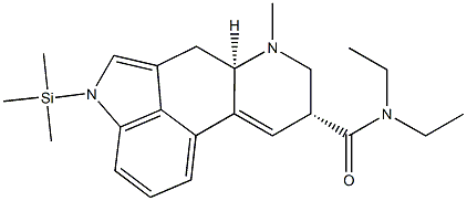 1-(Trimethylsilyl)-9,10-didehydro-N,N-diethyl-6-methylergoline-8β-carboxamide结构式