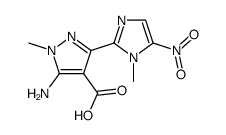 5-amino-1-methyl-3-(1-methyl-5-nitro-1H-imidazol-2-yl)-1H-pyrazole-4-carboxylic acid结构式