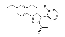 1-[3-(2-fluorophenyl)-7-methoxy-3,3a,4,5-tetrahydrobenzo[g]indazol-2-yl]ethanone Structure