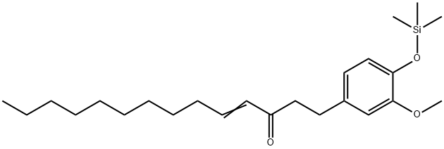 1-[3-Methoxy-4-[(trimethylsilyl)oxy]phenyl]-4-tetradecen-3-one结构式