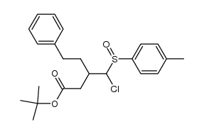 tert-butyl 3-[chloro-(p-tolylsulfinyl)methyl]-5-phenylpentanoate Structure