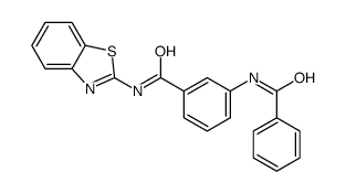 3-benzamido-N-(1,3-benzothiazol-2-yl)benzamide Structure