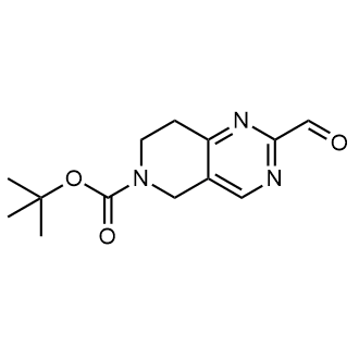 tert-Butyl2-formyl-7,8-dihydropyrido[4,3-d]pyrimidine-6(5H)-carboxylate Structure