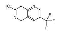 3-TRIFLUOROMETHYL-5,8-DIHYDRO-6H-[1,6]NAPHTHYRIDIN-7-ONE结构式