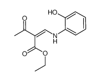 N-(2-hydroxyphenyl)-1-amino-2-ethoxycarbonyl-1-butene-3-one结构式