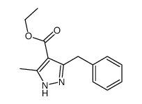 ethyl 3-benzyl-5-methyl-1H-pyrazole-4-carboxylate结构式