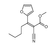 methyl 2-cyano-3-(furan-2-yl)hept-2-enoate Structure