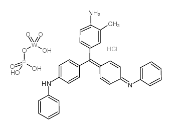 Benzenamine,4-[(4-amino-3-methylphenyl)[4-(phenylimino)-2,5-cyclohexadien-1-ylidene]methyl]-N-phenyl-,hydrochloride (1:1) picture