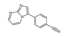 4-imidazo[1,2-a]pyrimidin-3-ylbenzonitrile Structure