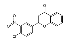 2-(4-chloro-3-nitrophenyl)-2,3-dihydrochromen-4-one结构式